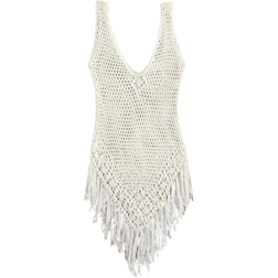 Shein Swim Oasis Fringe Hem Crochet Cover Up