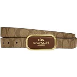 Coach Signature Buckle Morgan Belt - Gold/Khaki Saddle