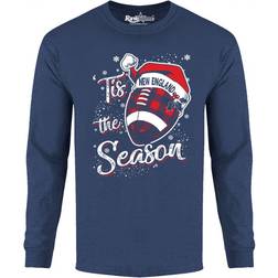 RAWSOME T-SHIRTS Men's Tis the Season Football Team Long Sleeve Shirt