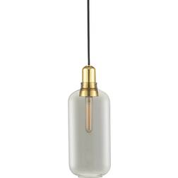 Normann Copenhagen Amp Large Smoke/Brass Pendant Lamp 4.4"