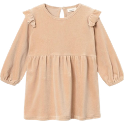 Lil'Atelier Baby Velour Dress - Nougat