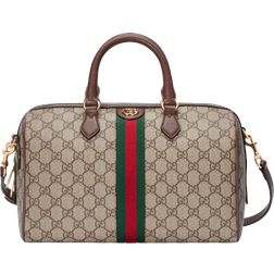 Gucci Ophidia GG Medium Top Handle Bag - Beige/Ebony