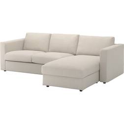 Ikea Vimle Longue/Gunnared Beige Sofa 252cm 3-Sitzer