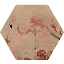 Klebefieber Flamingo Multicolor Wanddeko 22x25cm