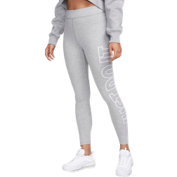 Nike Sportswear Classics Women's Graphic High Waisted Leggings - Dark Grey Heather/White