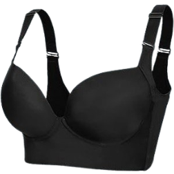 Runilut Hide Back Fat Deep Cup Bra - Black