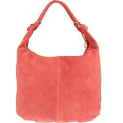 Girly Handbags Hobo Italian Shoulder Bag - Coral