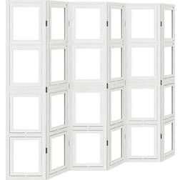 vidaXL 6 Panels White Raumteiler 215x180cm