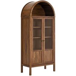 modway Tessa Arched Walnut Storage Cabinet 31x71"