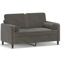 vidaXL Sectional Couch Dark Gray Sofa 54.3" 2 Seater