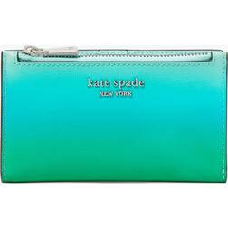 Kate Spade Morgan Ombre Small Slim Bifold Wallet - Mint Liqueur Multi