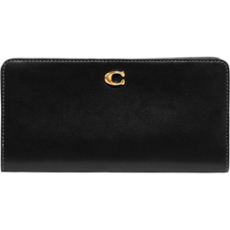 Coach Skinny Wallet - Refined Calf Leather/Brass/Black