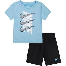 Nike Toddler Dri-FIT Dropset Shorts Set - Black (76K445-023)