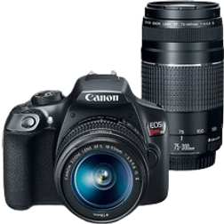 Canon EOS Rebel T6 + 18-55mm F3.5-5.6 Is II + 75-300mm