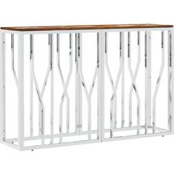 vidaXL Reclaimed Solid Wood Silver Ablagetisch 30x110cm