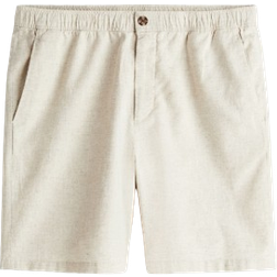 H&M Linen-Blend Shorts - Light Beige