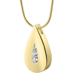 Perfect Memorials Sparkle Teardrop - Gold/Transparent