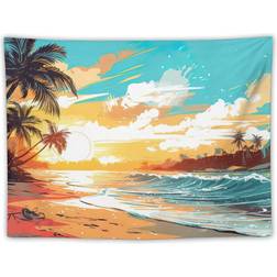 Jhion Beach Ocean Aesthetic Tapestry Waves Wall Decor 30x40"