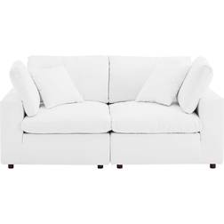 modway Commix White Sofa 80" 2 Seater