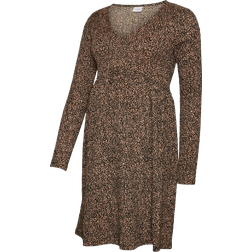 Mamalicious Maternity Dress Brown/Autumn Leaf