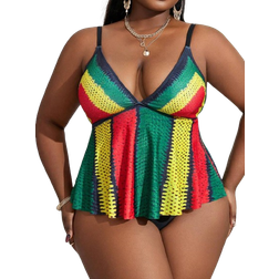 Shein Slayr Summer Beach Women's Plus Size Vest Style Bikini Set