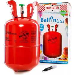 Party Factory Helium Gas Cylinders for 30 Balloons Red