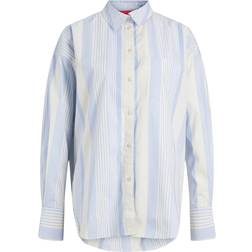 JJXX Jamie Relaxed Poplin Shirt - Blue/Limeade