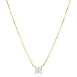 Sif Jakobs Ellera Quadrato Necklace - Gold/Transparent