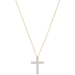 Sif Jakobs Belluno Croce Necklace - Gold/Transparent