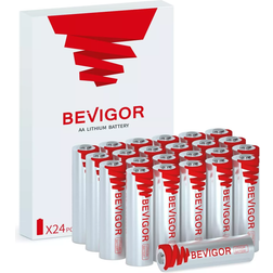 Bevigor AA Lithium Batteries 3000mAh Compatible 24-pack