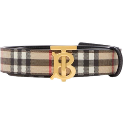 Burberry TB Check Reversible Medium Belt - Archive Beige