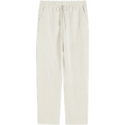 H&M Tapered Linen Blend Trousers - Light Beige