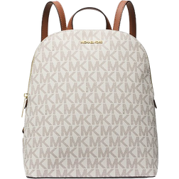 Michael Kors Cindy Large Signature Logo Backpack - Natural