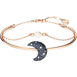 Swarovski Luna Moon Bangle - Rose Gold/Black/Multicolour