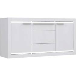 Forte L-Light White Combined High Gloss Kommode 157.7x78.3cm