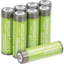 Amazon Basics Ni-MH AA Rechargeable Batteries 2400mAh Compatible 8-pack