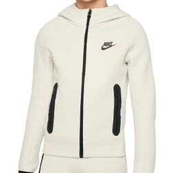 Nike Kid's Sportswear Tech Fleece Older Full-Zip Hoodie - Sea Glass/black/black