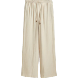 H&M Wide Pull On Trousers - Beige