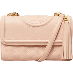 Tory Burch Small Fleming Polished Grain Convertible Shoulder Bag - Pink Dawn