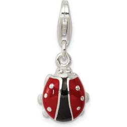 Jewelrypot Lady Bug Charm - Silver/Red/Black