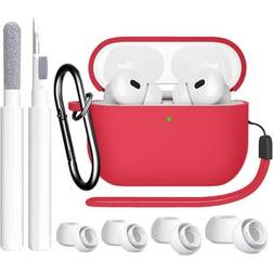 Supfine Airpod pro 2nd Generation Case with Cleaner kit&Replacement