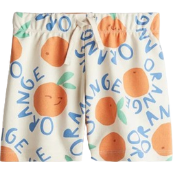 H&M Printed Sweatshorts - Natural White/Oranges (1228402008)