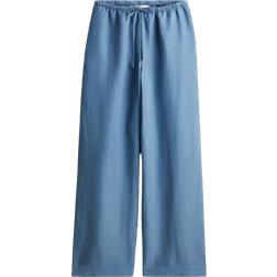 H&M Linen Blend Trousers - Blue