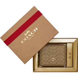 Coach Boxed Jewelry Box And Earrings Set In Signature - Gold/Khaki