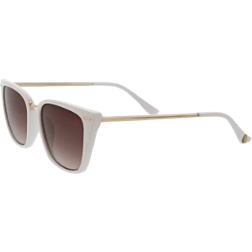 BCBG Max Azria Cat Eye Sunglasses White/Brown