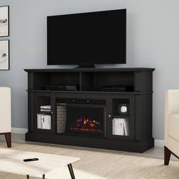 Northwest Electric Fireplace Black TV Bench 59x34.2"