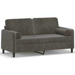 vidaXL Sectional Couch with Pillows and Cushions Dark Gray Sofa 62.2" 3 Seater