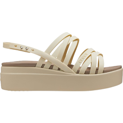 Crocs Brooklyn Strappy Low Wedge - Bone