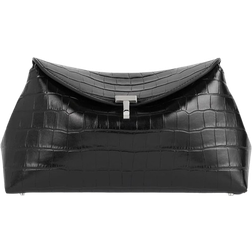 Toteme T Lock Clutch - Black Croco