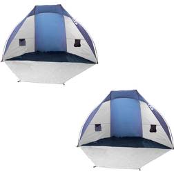 Tahoe Gear Cruz Bay Summer Sun Shelter and Beach Shade Tent 2pcs